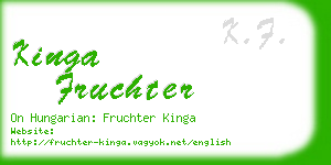 kinga fruchter business card